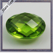 Doble corte de corte de piedras Semi-Precious Peridot